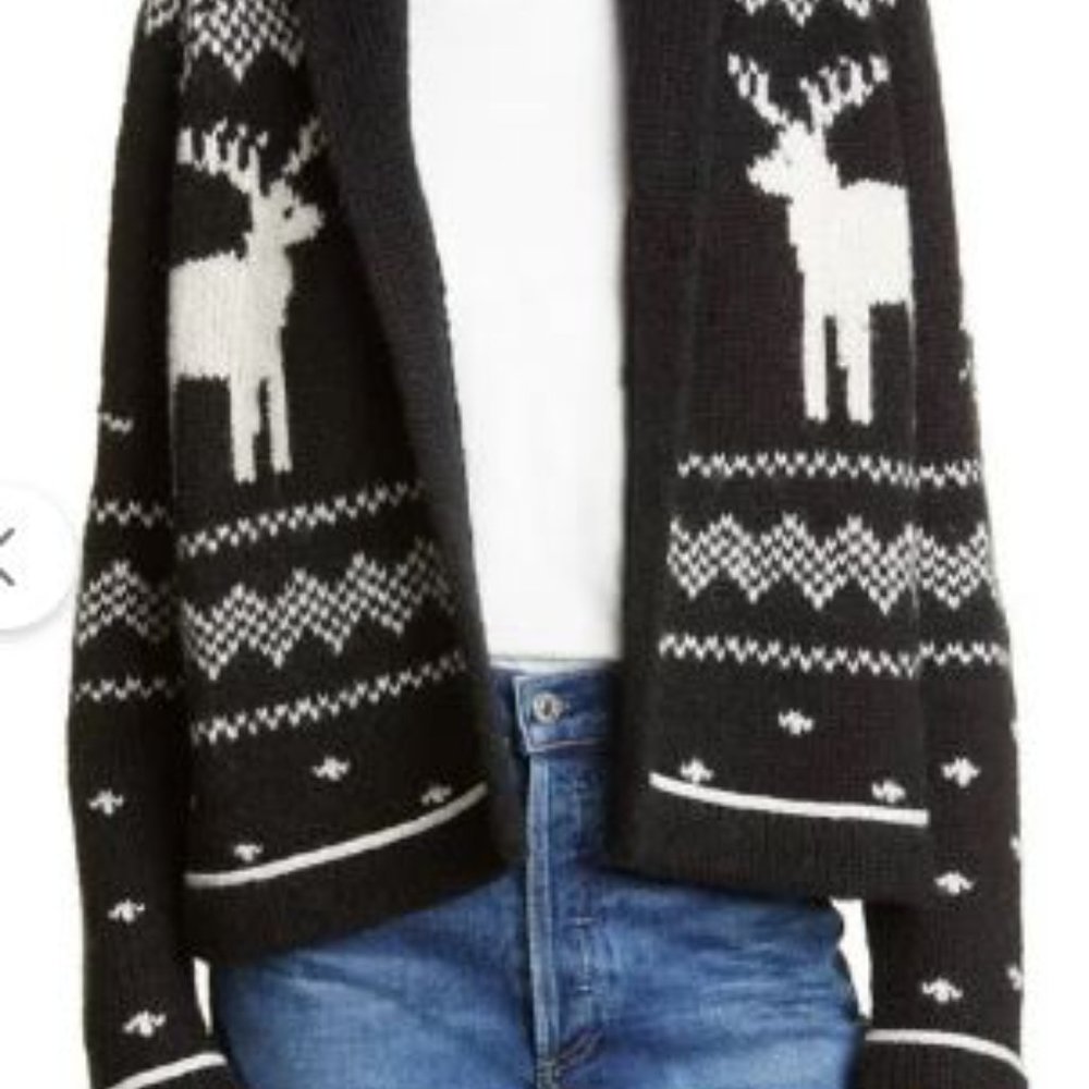 THE GREAT. Reindeer Cardigan. Size 2 (medium)